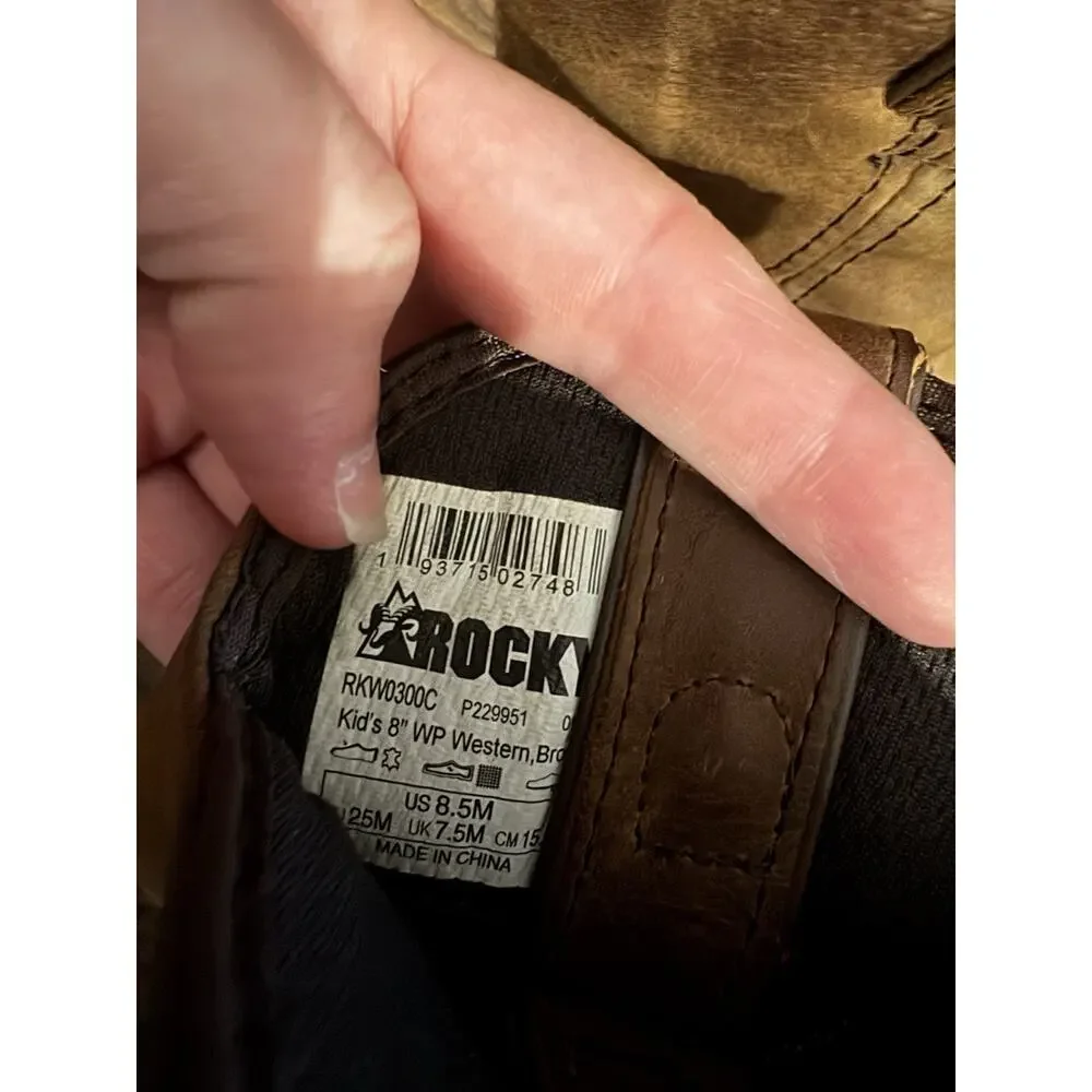 Rocky Big Kid's Original Ride FLX Waterproof Western Boot 8.5M